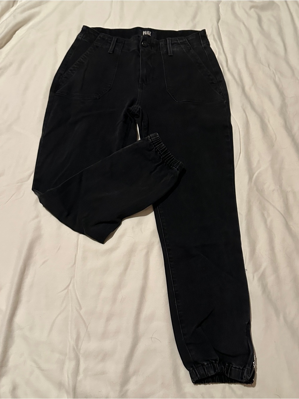 PAIGE Black Boyfriend Jogger Jeans